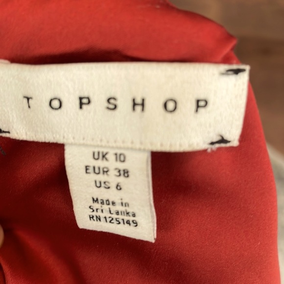 TOPSHOP, Rushed Button Satin Midi Dress - Picture 6 of 10